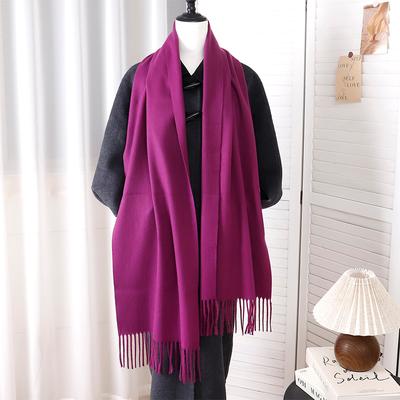 New Designer Luxury Women Warm Scarf Winter Cashmere Shawls Thick Solid Neckerchief Hijab Wraps Tassls Pashmina Foulard
