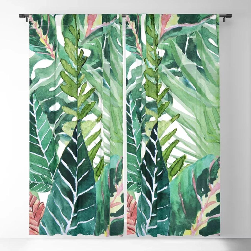 Wildflower Bouquet Botanical Floral Window Curtains for Dining Area Living Room Modern Curtain for Living Room
