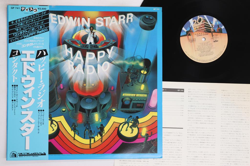 LP Record EDWIN STARR - Happy Radio GP741 20TH CENTURY 1979 Japan Obi Soul/Funk Used