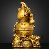 Feng Shui Copper Gourd Ornament Toad Hundred Blessings Gathering Living Room Entrance Shop Decor