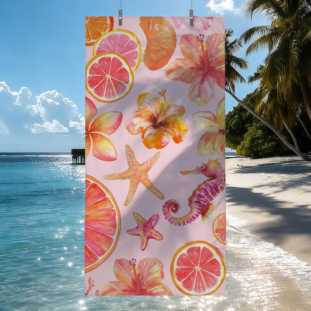 Summer Vibes Towel Quick Drying Beach Towels Are Suitable For Swimming Pools Camping Yoga And The Gym
