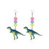 Cute and Fun Love Resin Dinosaur Pendant Earrings, Same Style Valentine's Day Jewelry for Men and Women as a Gift