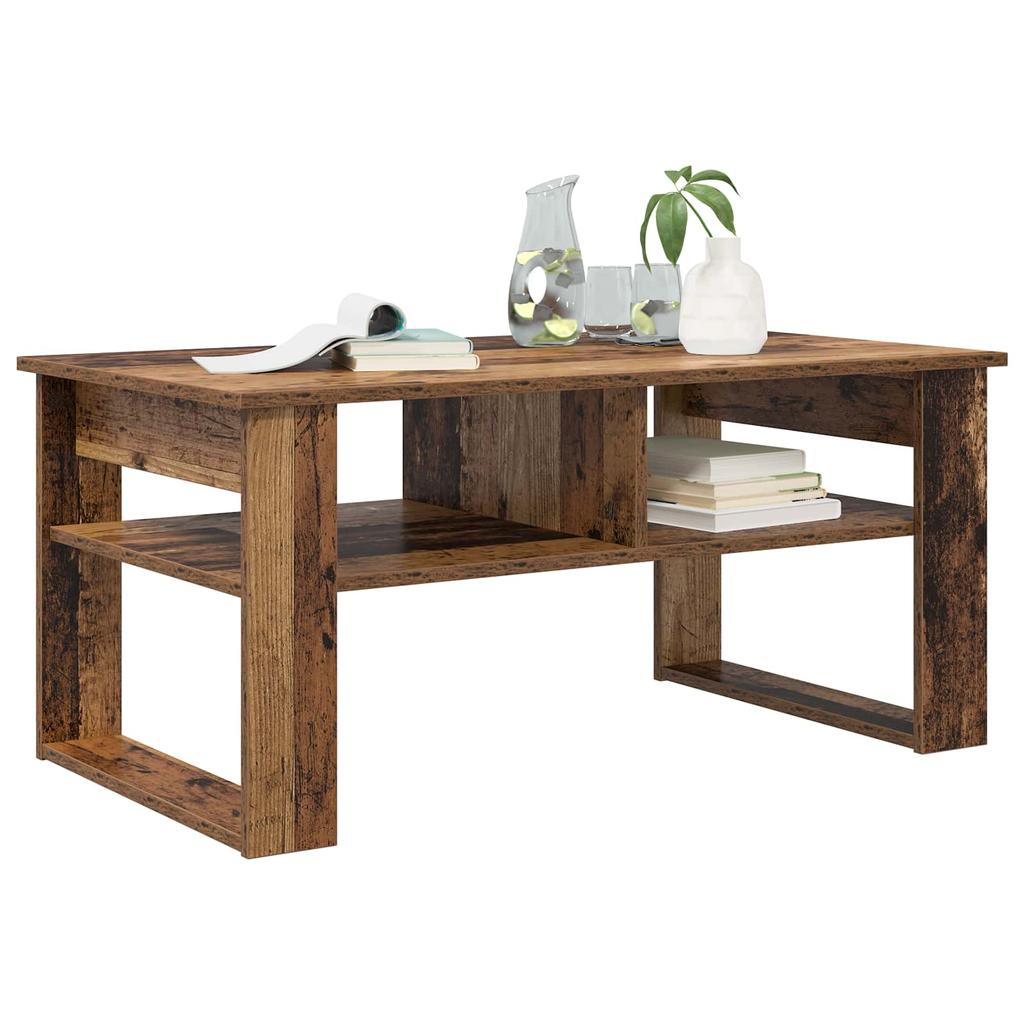 Coffee Table with Storage Reclaimed Wood Look 96 x 54 x 44 cm Engineered Wood