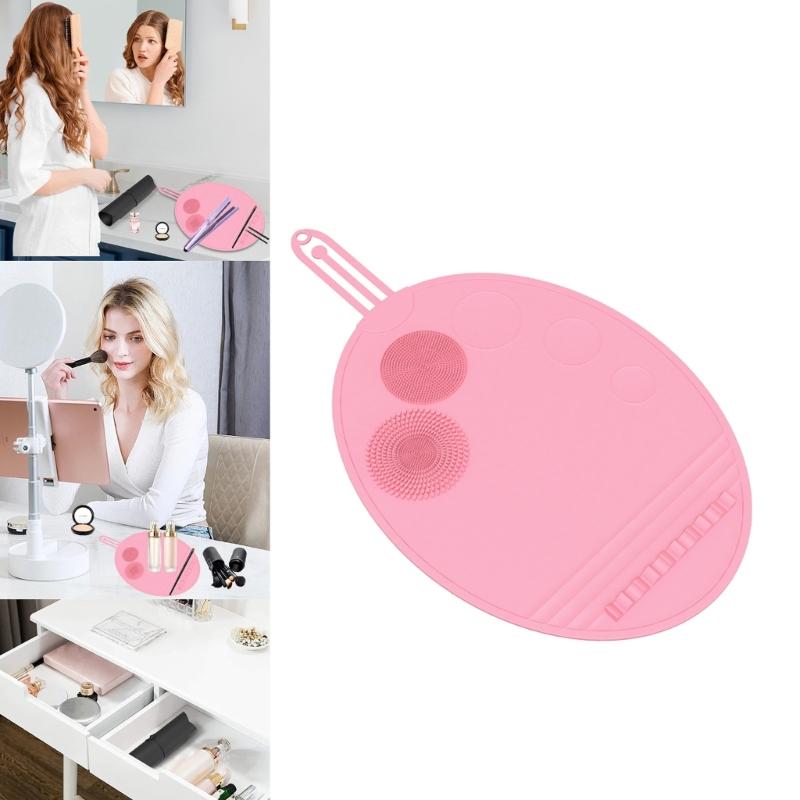 Multifunkční silikonový čistič štětců Silikonový čistič kosmetických štětců Snadno použitelná podložka na štětce na make-up