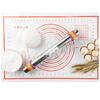 Adjustable Stainless Steel Rolling Pin Silicone Baking Mat Dough Roller 4 Removable Thickness Ring Cake Pizza Pastry Baking Tool