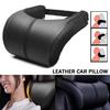 Adjustable PU Leather Car Neck Rest Pillow 410g Adjustable Headrest Pad Seat Cushion Leather car pillow