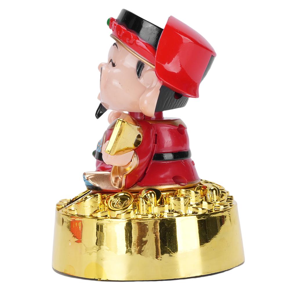 Solar Powered CAI Shen Figurine Nodding Lucky Car Dashboard CAI Shen Home Ornament Statue North CAI