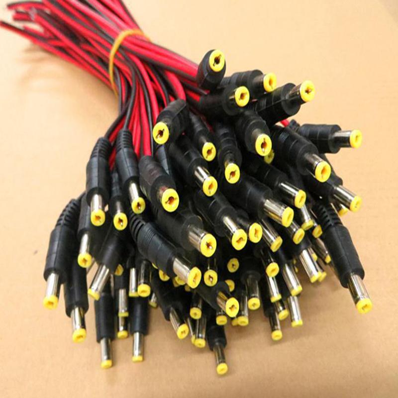 20/10Pcs 5.5 X 2.1mm Male Female Plug 12V Dc Power Pigtail Cable Jack for Cctv Camera Connector Tail Extension 12V DC Wire
