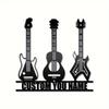 Custom Metal Guitarist Wall Art Matte Finish Musician Name Sign