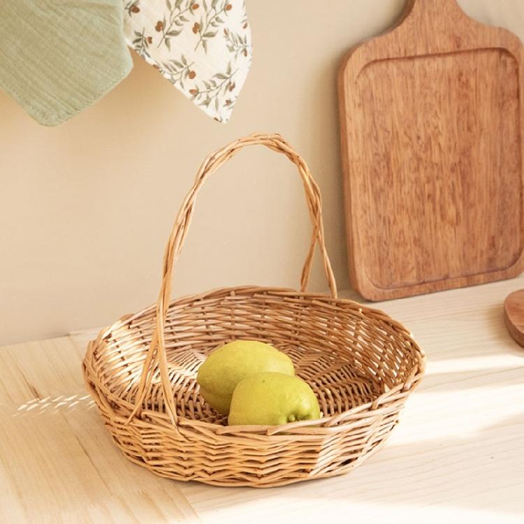 Traditional Handwoven Reed Basket Portable And Stylish Outdoor Picnics Container For Park Outings And Social Gatherings