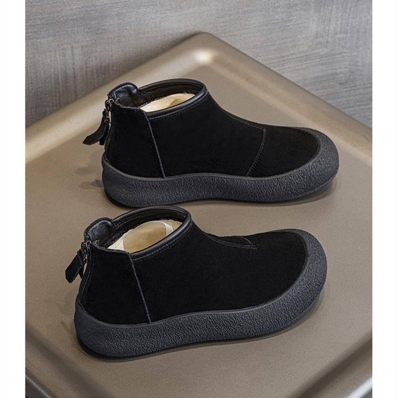 AIYUQI Snow Boots Women Large Size 2025 Winter Genuine Leather Women Short Shoes Thickened Warm Winter Boots Women
