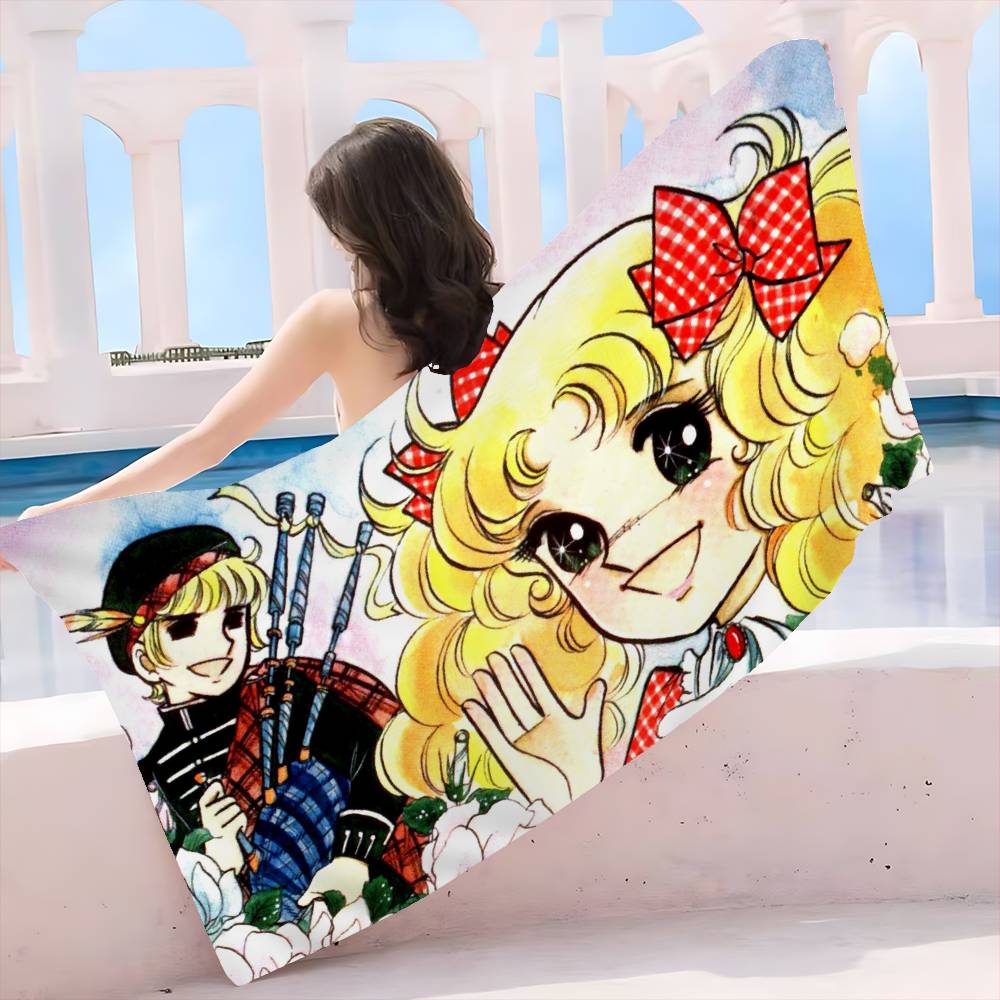 Anime C-Candy Microfiber Blanket Quick Drying Beach Towels Oversized Printing Super Absorbent Pool Towel Blanket