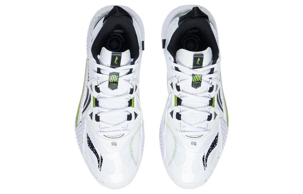 Li Ning Badfive 2.5 Basketball Shoes Men's Low Top White/Black/Green ABFS001-4