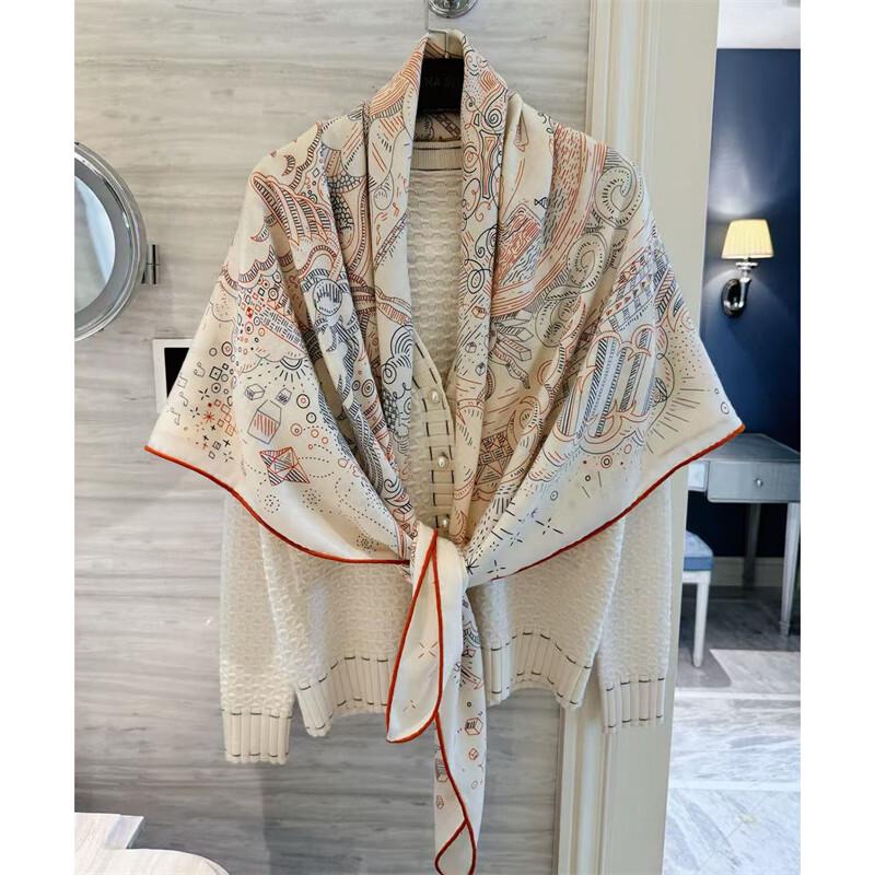 NINA SOLOR Wool Blend Square Scarf & Shawl