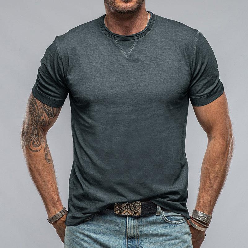 

Men s Short Sleeve T Shirts Fit Soft Athletic T-shirt Moisture Wicking Casual Tee Tops Crew Neck Solid Summer Breathable Lightweight T-shirts for Men M темно-серого