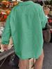 Summer 2025 Women's Casual Striped Long-Sleeve Shirt