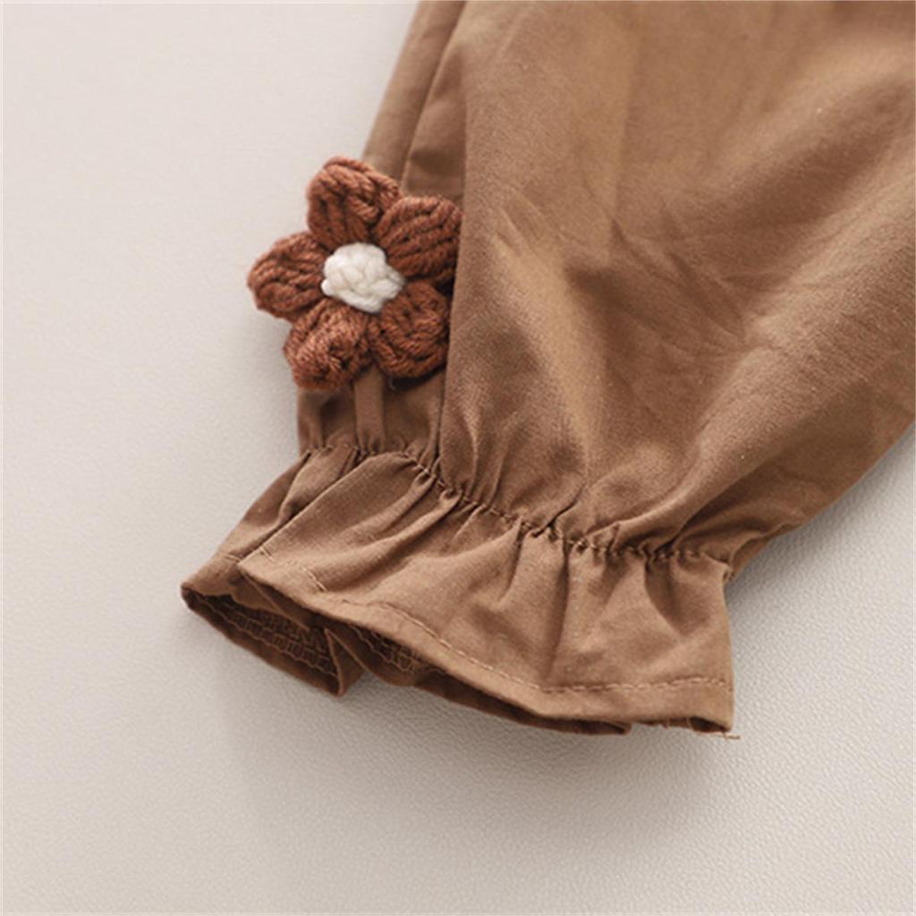 2024 3Pcs Spring Baby Girls Clothing Sets Children Knitted Vest Lace Shirt Pants  Suit Infant Floral Princess Clothes Kids Outfits