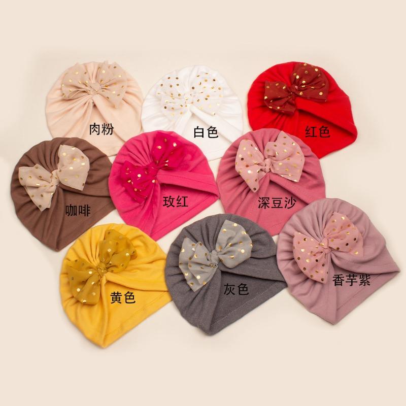 

Winter baby bow fleece hair cap, children s warm and comfortable pullover hat, baby hat