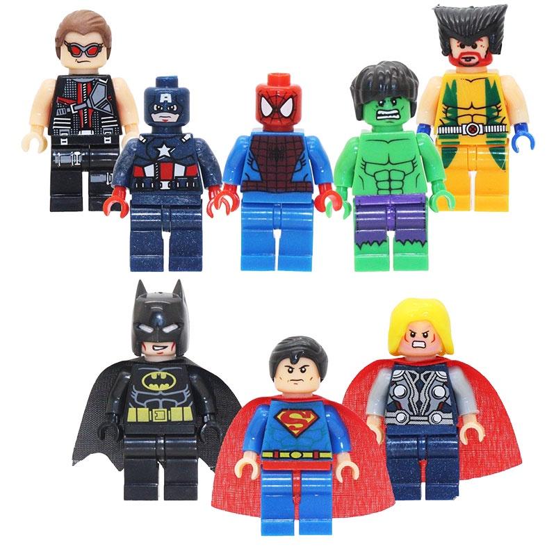 Marvel Superhero Spider-man Batman Children's Puzzle Building Blocks Toy