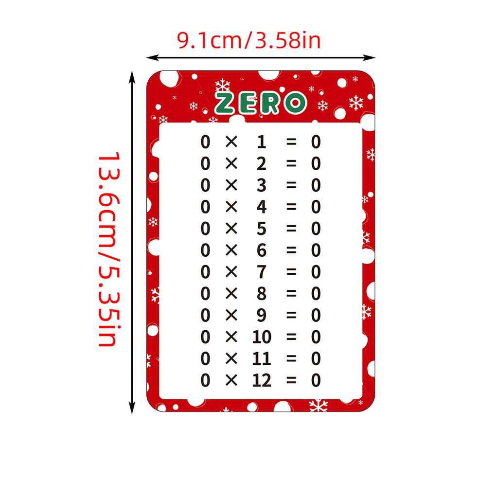 Multiplication Flash Cards, Early Education Math Cards, 14 Pcs Reusable Writable Educational Learning Cards