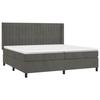Maison Exclusive - Rete a doghe per letto e materasso Grigio scuro 200x200cm Velluto