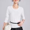 Tencel Linen Mask Air Feeling Long Sleeve Women's New Simple Casual and Thin Skin-friendly Top