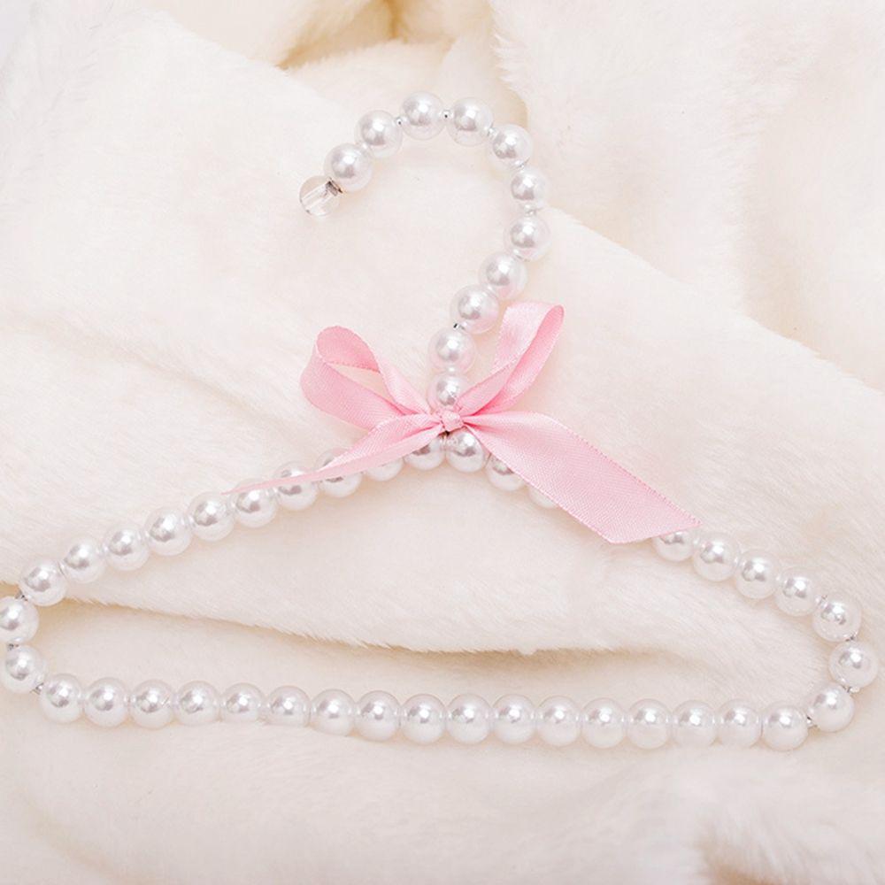 Children Home Plastic Simulated Pearl Clothes Peg Hanging Rack Organizer Pet Hanger Clothes Hanger