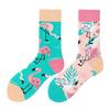 Asymmetric Colorful Christmas Cotton Socks for Couples