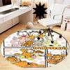 Garfield Printed Round Rug Carpet Chair Rug Area Rug Entryway Doormats,for Office Chair Living Room Bedroom Kitchen Room.