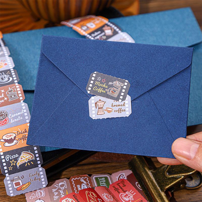 2m/roll Coffee Theme Tape Stickers Vintage Cafe Decorative Masking Tape For Journal Scrapbooking Planner DIY Craft