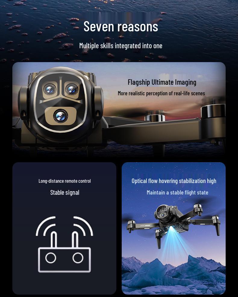 Children's Dual Lens Remote Control Drone Helicopter Toy for Aerial Photography