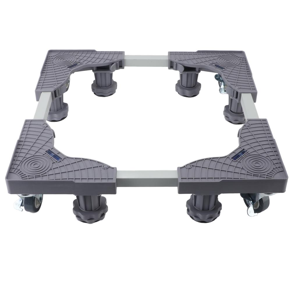 Mobile Fridge Stand Base Iron Alloy Adjustable Dolly Washing Machine Stand with Brake Balance Angle