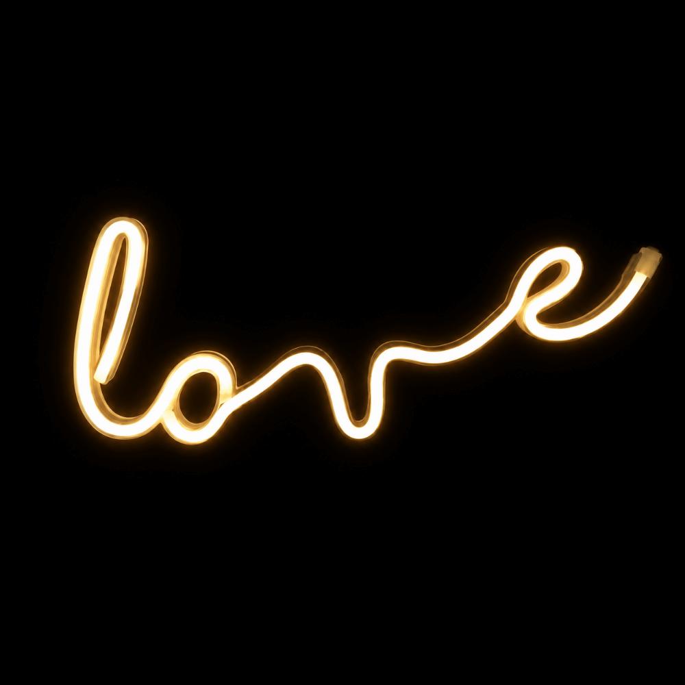 USB or Battery Powered LED Light Love Neon Light Unique Neon Sign  Living Room