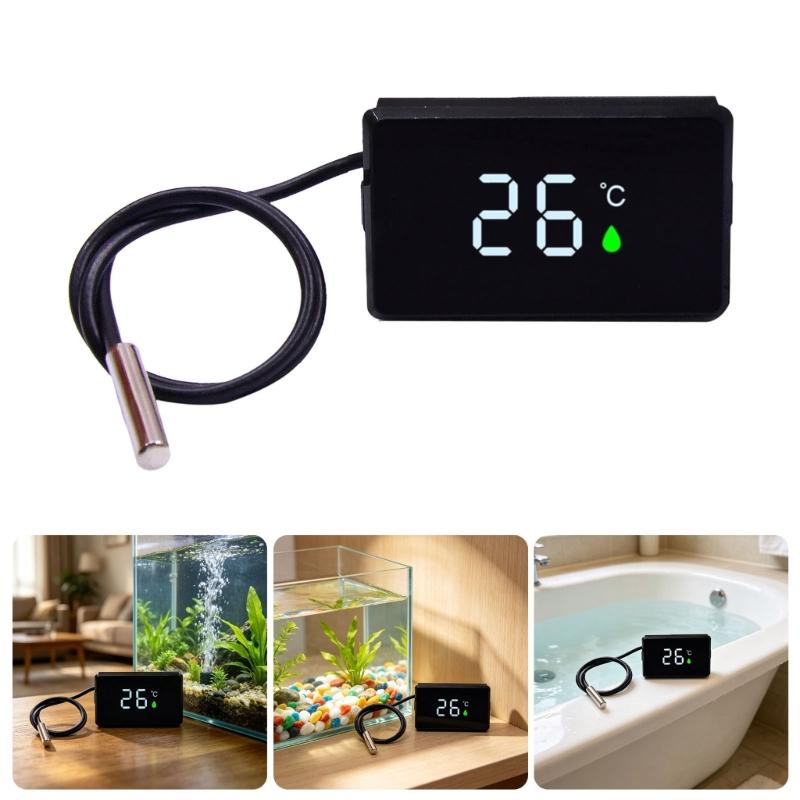 Wasserdichte Outdoor-Thermometer mit empfindlicher Anzeige und großem LED-Bildschirm, ideal zur Messung von Bade- und Pooltemperaturen