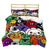 Kit Cartoon Graffiti Monster 3D Digital Printing Bed Three-Piece Set Minimum Order