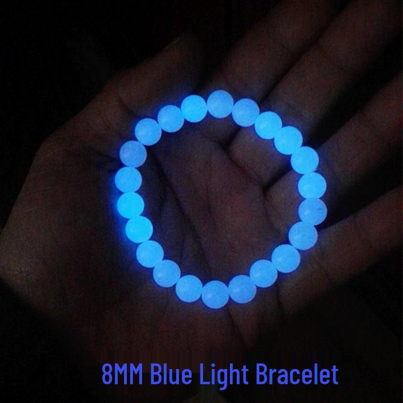 Świecąca w ciemności bransoletka dla par - Fluorescencyjny kamień Nocna Perła dla mężczyzn i kobiet