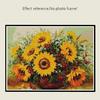 huacan Malowanie diamentowe Kwiaty Cyrkonie Diamentowa mozaika Słonecznik Pełne kwadratowe wiertło