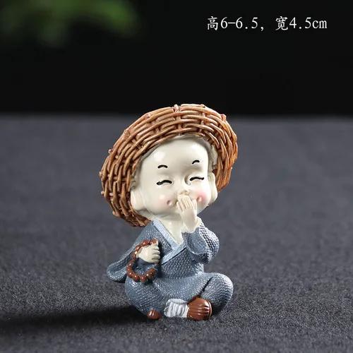 Creative and cute ceramic purple sand tea pet decorations, flower pots, tea ceremony, car mounted Zen decorations Artificial
