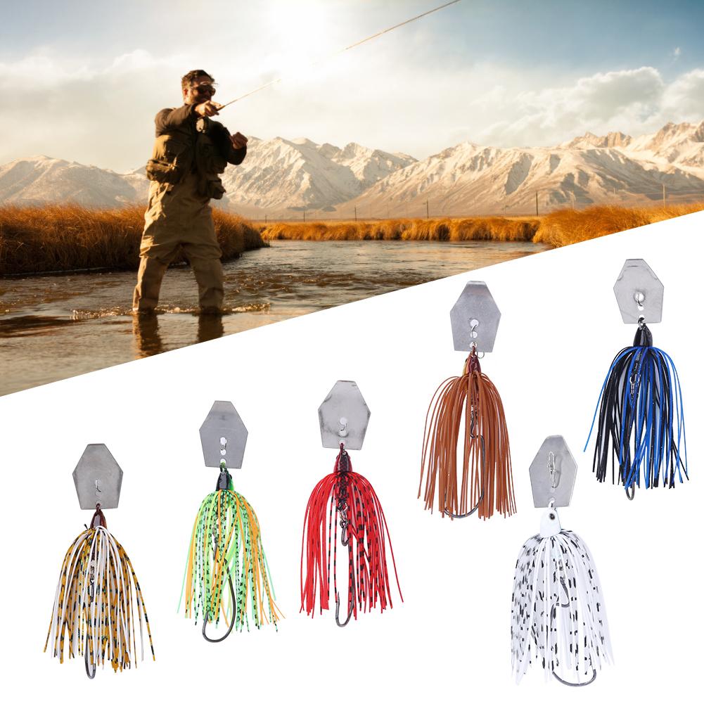 10cm 11g Metal Bait Sequin Bottom Beard Lure Fishing Lures Fish Tackle Accessories6 pcs   Set