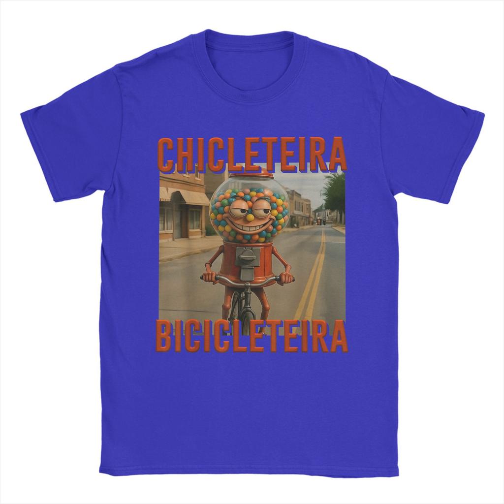 KI Meme Kaugummi Fahrradfahrer Brainrot Italienischer Witz Lustiges T-Shirt für Herren T-Shirts Rundhals Kurzarm T-Shirt Kleidung
