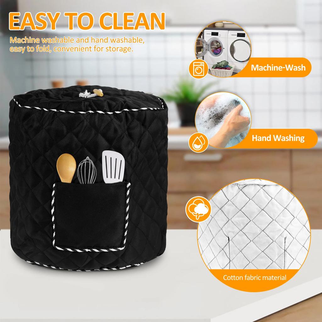 1/3 Stück Küchen-Schnellkochtopf-Staubschutz Waschbarer Heißluftfritteusen-Schutz mit Tasche 31x33 cm Faltbare Elektrische Schnellkochtopf-Abdeckungen