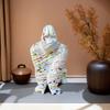 Creative Graffiti Art Gorilla Sculpture, Living Room Bookshelf Decoration Animal Statue, Resin Crafts, Modern Home Decoration