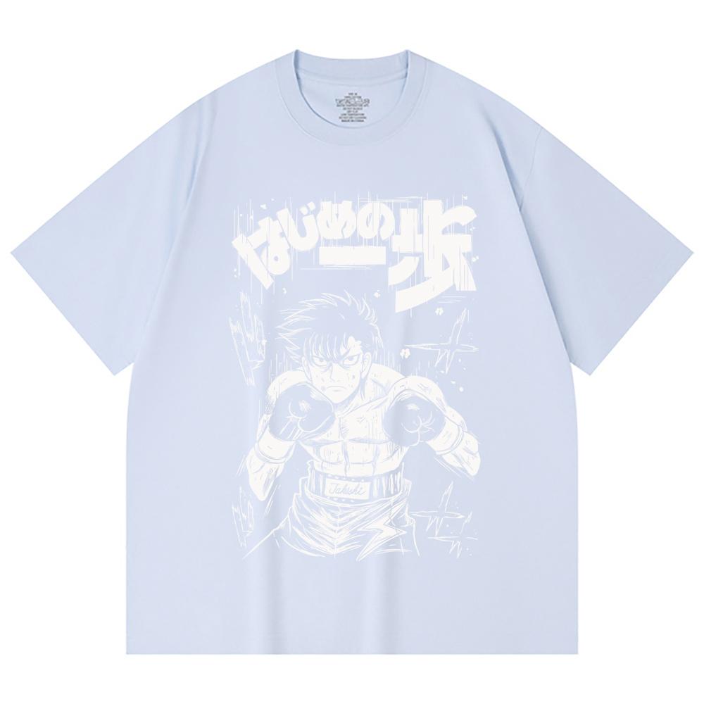 230 Gsm 100% Cotton Hajime no Ippo V7 Takeshi Print Unisex Heavy Cotton T Shirt