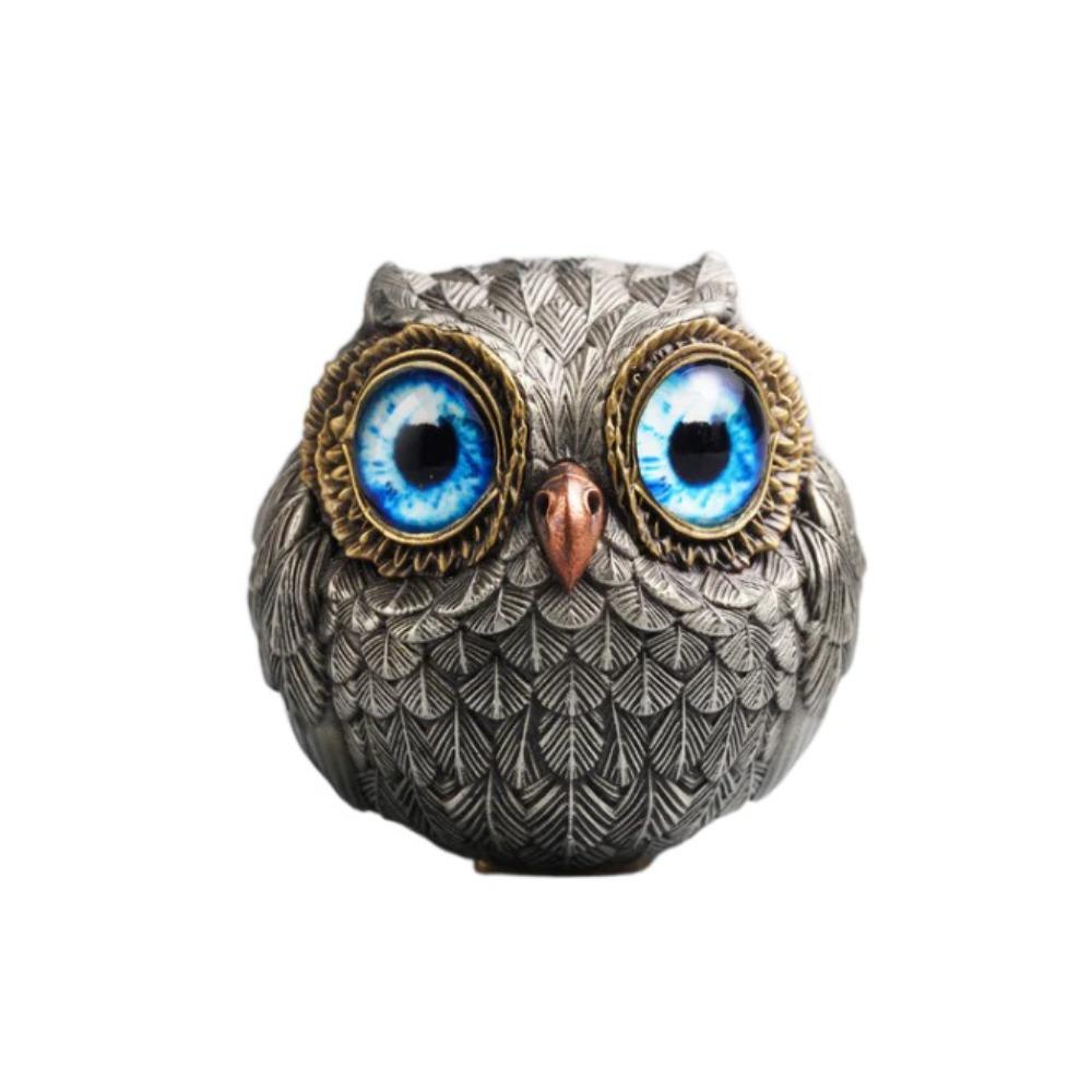 Wise Watcher Owl Mini Statue Lucky Owl Owl Ornament Model Toy Owl Figurine Beads Gift