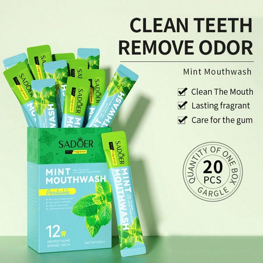20PCS/Box Mint/Lemon/Honey Peach Mouthwash, One-Time For Refreshing The Mouth, Care For Teeth Clear