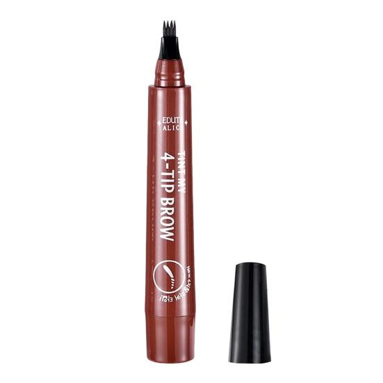 2.5G Eyebrow Pencil 4 Micro Fork Tip Applicator Waterproof Natural Long Lasting Smudge-proof Microblading Liquid Brow Contouring Pen Women Girls