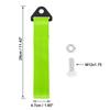 2pcs Fluorescent Green Universal Car Tow Towing Hook Bumper Trailer Belt Strap