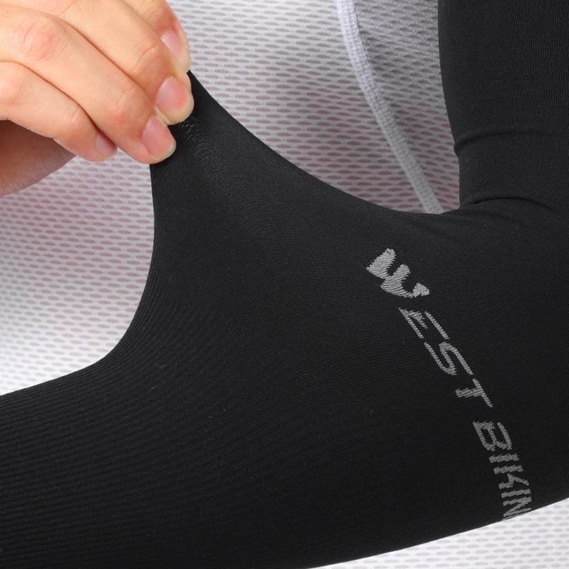 Arm Sleeves Running Fishing Sunscreen Sleeve Summer Cool Quick Dry Breathable Solid Color Ice Silk Cycling Equipment Black