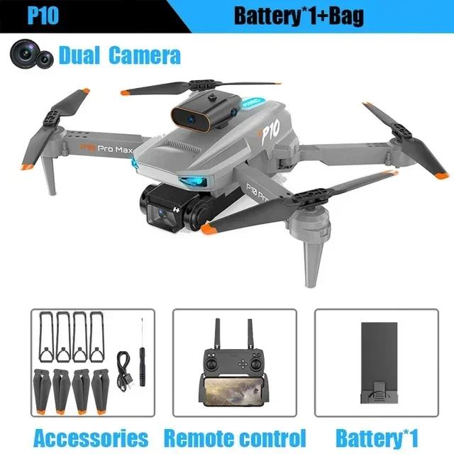 P10 Drone Professional 4k Hd Camera Esc Wifi 5g Fpv Obstacle Avoidance Light Flow Quadcopter Remote Control Helicopter Toys Gift