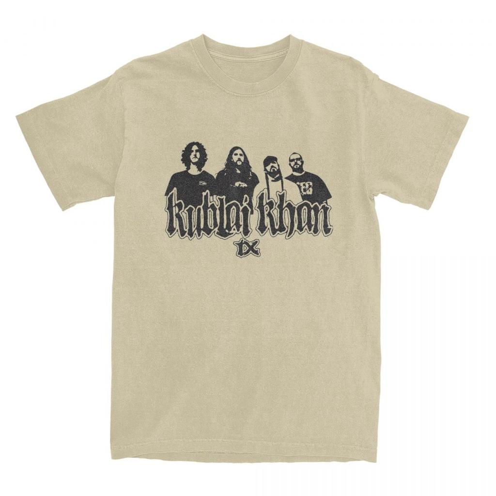 Men's Kublai Khan TX T-Shirts Music Band Pure Cotton Tees Summer Funny Short Sleeve T Shirt O-Neck Hip Hop Tee Shirt Large Size